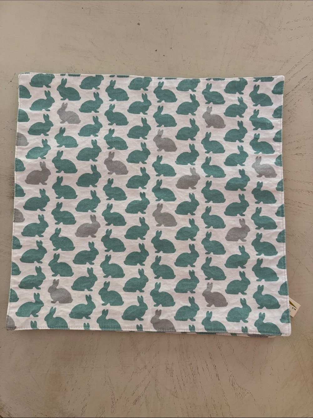 100% cotton fabric placemats cute chic Easter Bunnies - set of 3